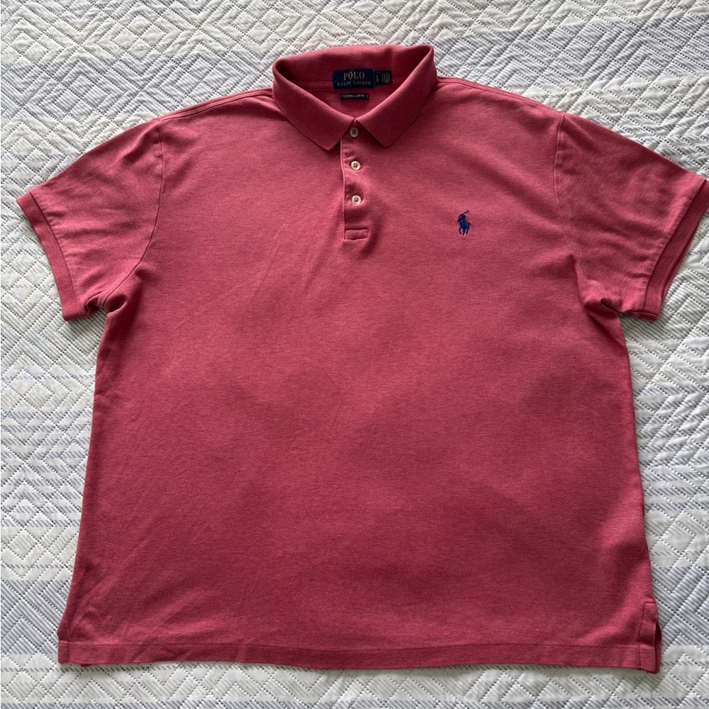 Polo by Ralph Lauren Men's Polo Shirt in Rich Pink